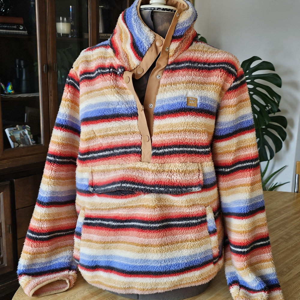 Billabong Vibrant Striped Fleece Pullover